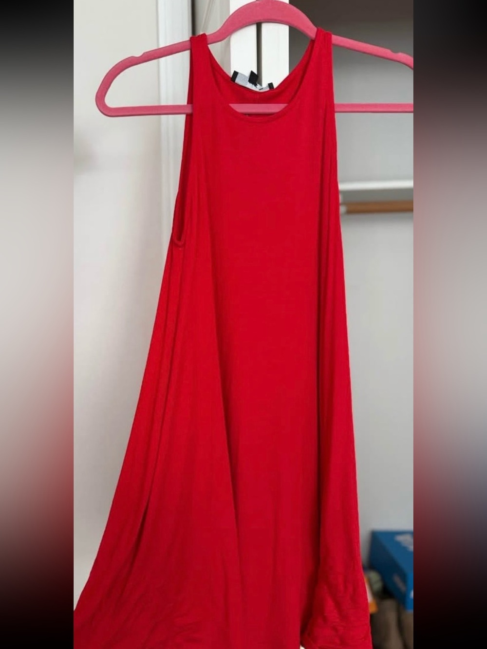 Lulu's Vibrant Red Keyhole Sleeveless Dress